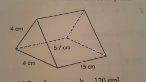 The area of each triangular face of this right triangular prism is 8cm^2(squared). calculate t