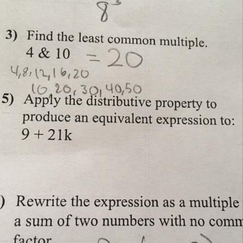How do i apply the distributive property to produce an equivalent expression to 9 + 21k