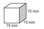 What is the approximate capacity of the cube in liters?  a. 422 l