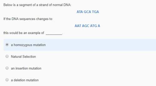 Below is a segment of a strand of normal dna:  ata gca tga if the dna sequen