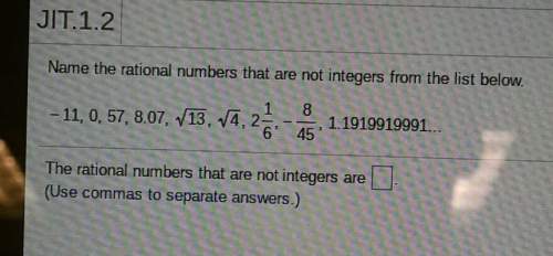 Name the rational numbers that are not integers from the list