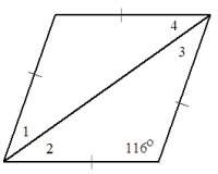 Give the name that best describes the parallelogram, and find the measures of the numbered angles. t