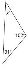 What is the measure of angle x