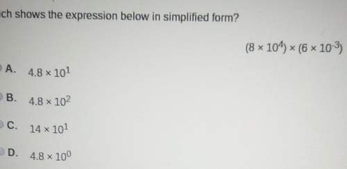 which shows the expression below in simplified form?