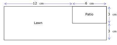 Ascale drawing for a backyard is shown below. in the drawing, 3cm represents 5m . assumi
