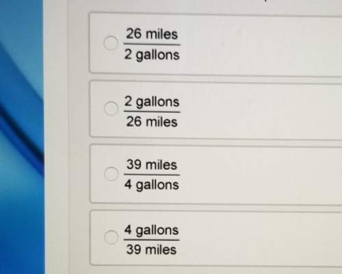 Which unit rate is equivalent t0 13 miles per gallon?