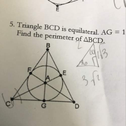 Triangle bcd is equivalent ag=1.find the perimeter of bcd