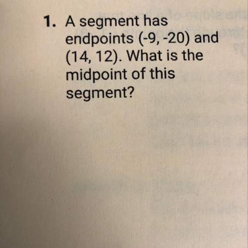 Asegment has endpoints (-9,-20) and (14,12). what is the midpoint of this segment?