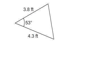 What is the area of this triangle?  enter your answer as a decimal in the box. round on