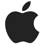 Describe logo in detail. describe key elements (apple logo)