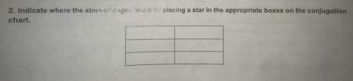 Indicate where the stem-change occur by placing a star in placing a star in the appropriate boxes on