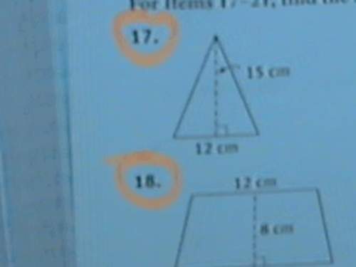 Ineed on number 17 and 18 on how to find the area of the figure