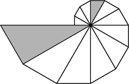 The diagram below shows twelve 30-60-90 triangles placed in a circle so that the hypotenuse of each