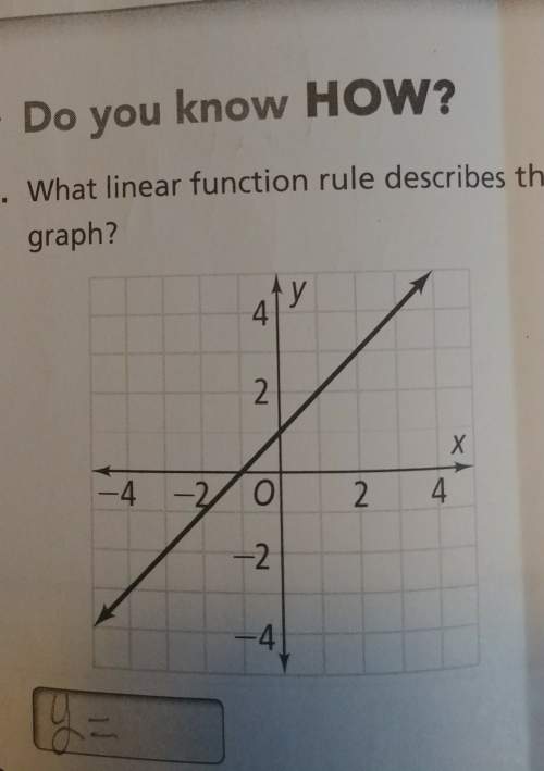 What linear function rule describes the graph?