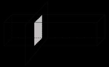 Aslice is made perpendicular to the base of a right rectangular prism, as shown in the figure.