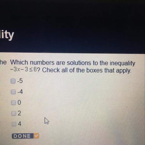 Which numbers are solutions to the inequality?