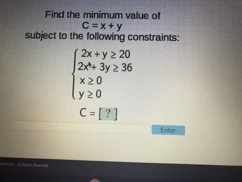 Linear programming find the minimum value