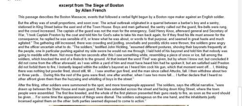 Compare the written description of the boston massacre to the image depicting this historical event.
