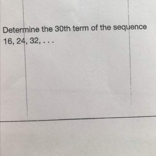 Determine the 30th term of the sequence 16,24,32
