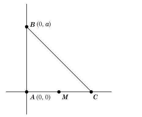 picture below part 1.abc is a right isosceles triangle, and m is the midpoin