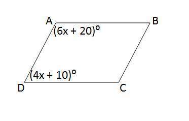 In parallelogram abcd, find m∠a. a) 15°  b) 70°  c) 110°  d) 200°