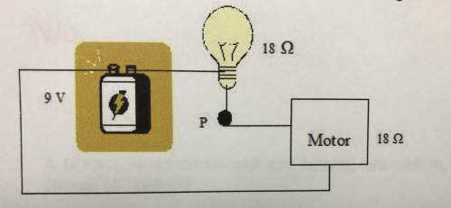 The circuit below shows some of the circuitry in a small toy robot. when the circuit is on the robot
