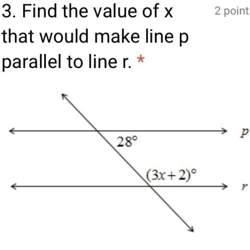 Find the value of x that would make line p parallel to line r