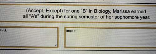 (accept, except) for one “b” in biology, marissa earned  all “a’s” during the spring semester