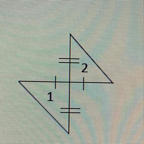 Which triangle congruence theorem could be used to immediately show triangle1 &amp; triangle 2 with