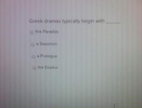 Greek dramas typically begin with ?