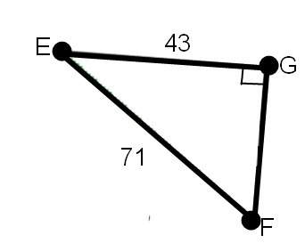 Find the length of line segment gf.  a. 31.95 b. 25.3 c.73