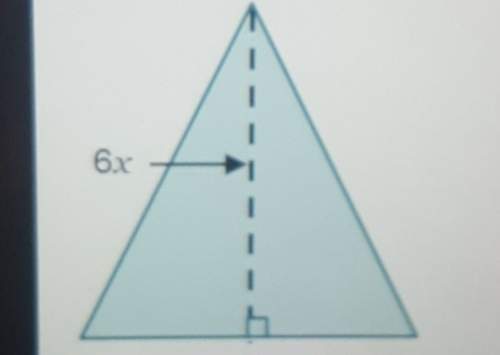 Atriangle's area is given by the expression 3x2-x+12. the height is 6x. the base off the triangle is
