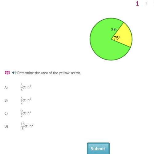 Determine the area of the yellow sector