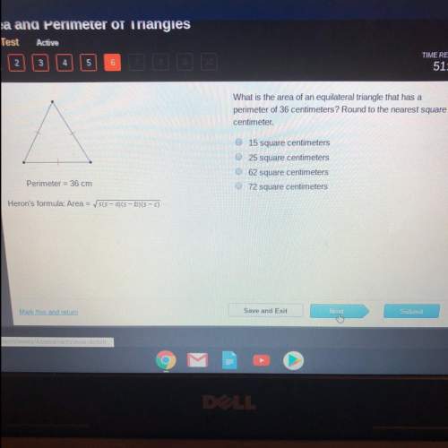 What is the area of an equilateral triangle that has a perimeter of 36 centimeters? round to the ne