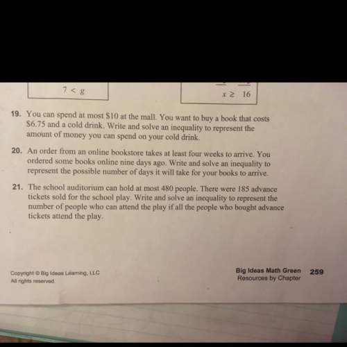 Can someone me with 19,20,and 21 will mark brainiest for the first answer and it has to be correct&lt;