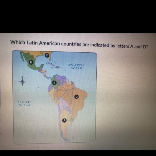 Which latin american countries are indicated by letters a and d?  a.chile and ecuador b
