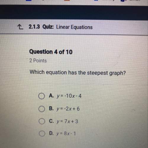 Which equation has the steepest graph