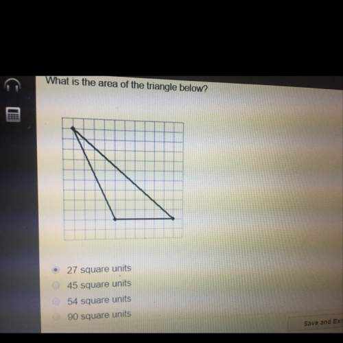 What is the are of the triangle below? ?