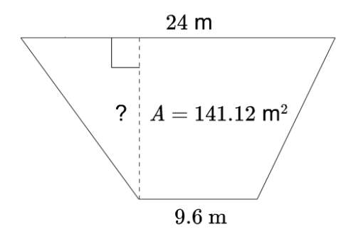 What are the measurements of the bases and the area of the trapezoid?  enter your answer