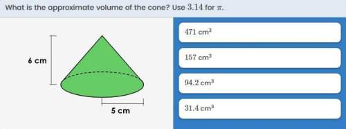 What is the approximate volume of the cone? use 3.14 for