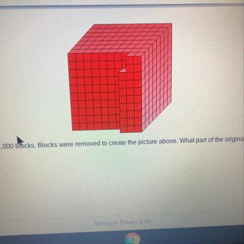 The original cube had 1000 blocks blocks were removed to create the picture above what part of the o