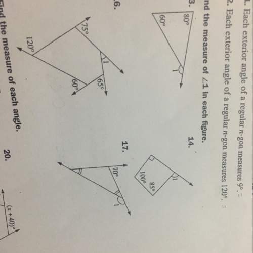 Find the measure of angle 1 in each figure