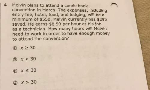 4melvin plans to attend a comic book convention in march. the expenses, including entry