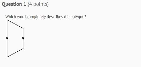 Which word completely describes the polygon  plz answer right will give brainlist and 10