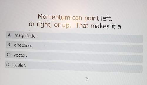 Momentum can point left, or right, or up. that makes it a