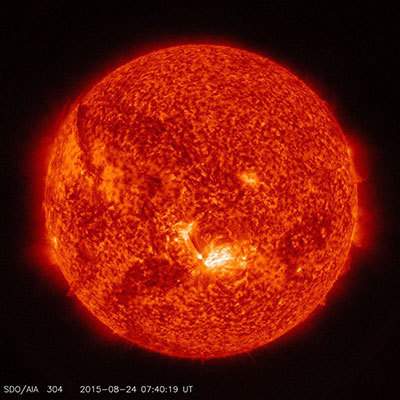 1.which bright solar feature is shown in the picture above?  solar flare prominence