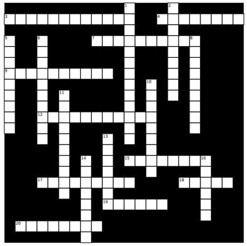 25 points with crossword puzzle
