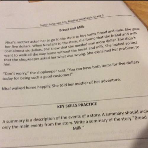 Read the story then me answer the first question on the bottom