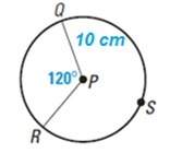 Urgent 10pts !  what is the length of the arc qr?  103π103π
