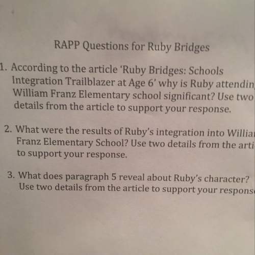 According to ruby bridges article what is the reason ruby is attending william franz elementary scho